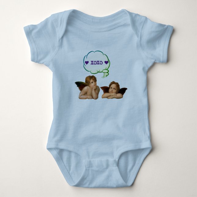 Body Para Bebé Love XOXO Valentine Cherub Angel (Anverso)