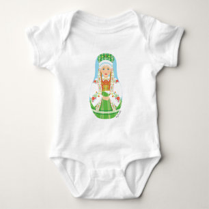 Body Para Bebé Łowicz Pole Bride Matryoshka Baby Bodysuit