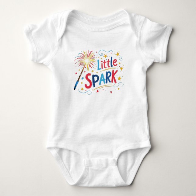 Body Para Bebé Luces de Bengala al Estilo Crayón Little Spark Fue (Anverso)