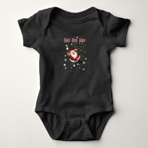 Body Para Bebé Luces de Navidad Ho Ho Ho Xmas Santa Divertido
