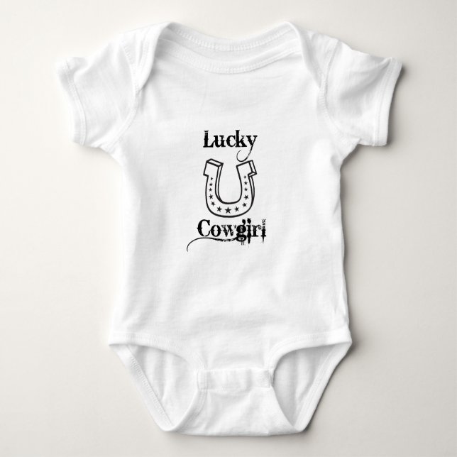 Body Para Bebé Lucky Cowgirl Gear (Anverso)