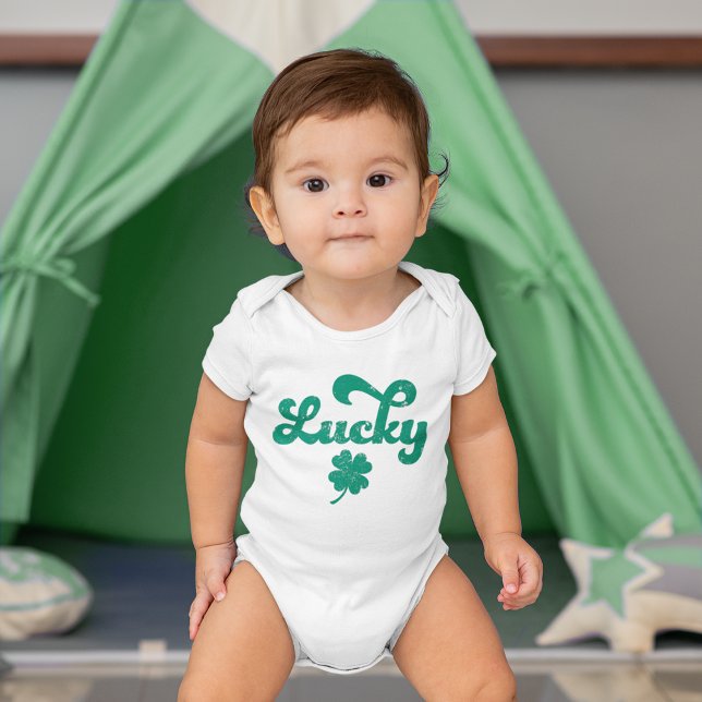 Body Para Bebé Lucky | Día de San Patricio Retro (Subido por el creador)