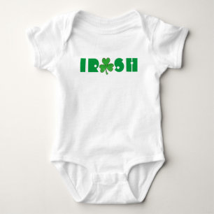 Body Para Bebé Lucky Green Irish Shamrock Clover St Patrick's Day