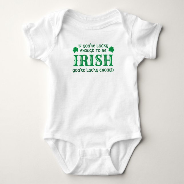 Body Para Bebé Lucky Irish Baby | Camiseta del Día de los Patroci (Anverso)