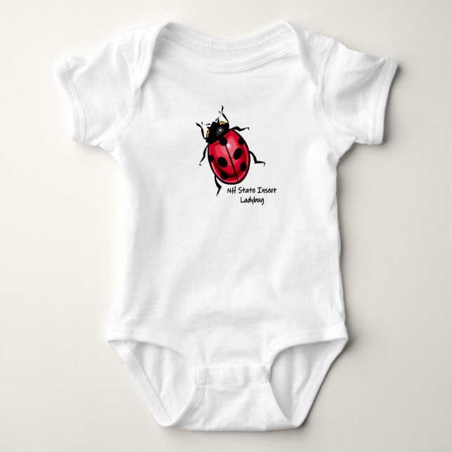 Body Para Bebé Lucky Ladybug New Hampshire State Insect (Anverso)