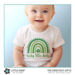 Body Para Bebé Lucky Little Dude Rainbow Shamrock St Patrick's