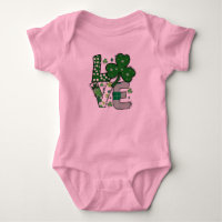 Lucky LOVE St. Patrick's Day Baby Bodysuit