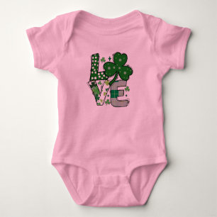 Body Para Bebé Lucky LOVE St. Patrick's Day Baby Bodysuit