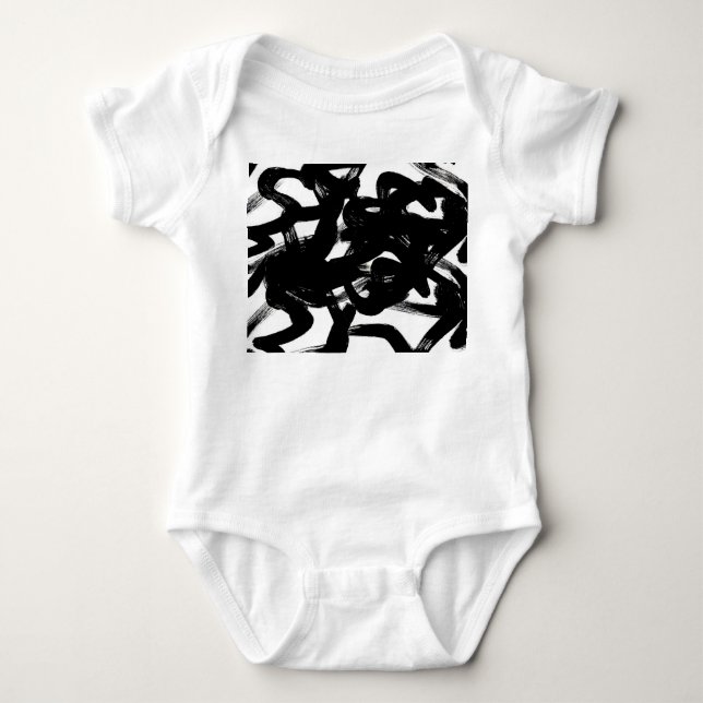 Body Para Bebé Lujoso Arte de Oro: Resumen de Ataque Negro. (Anverso)