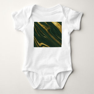 Body Para Bebé Lujoso Onyx Verde: Mármol Dorado.