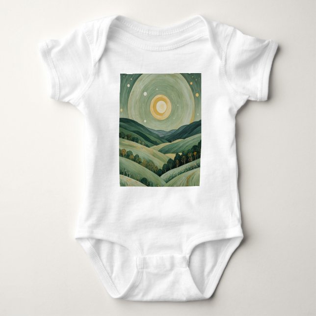 Body Para Bebé Lullaby lunar (Anverso)