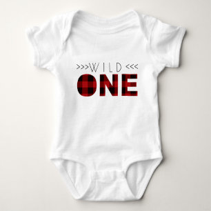 Body Para Bebé Lumberjack Wild One   Primer cumpleaños