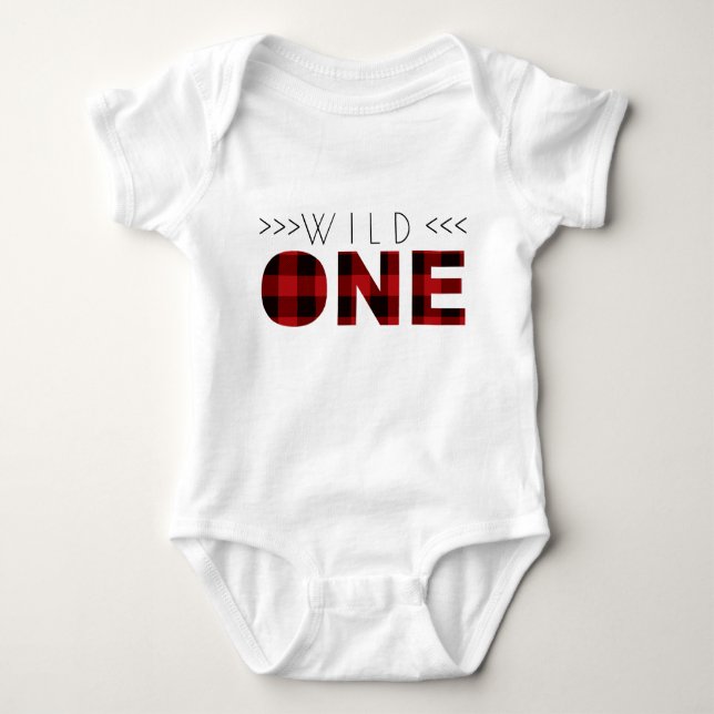 Body Para Bebé Lumberjack Wild One | Primer cumpleaños (Anverso)