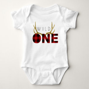 Body Para Bebé Lumberjack Wild One   Primer cumpleaños