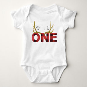 Body Para Bebé Lumberjack Wild One   Primer cumpleaños