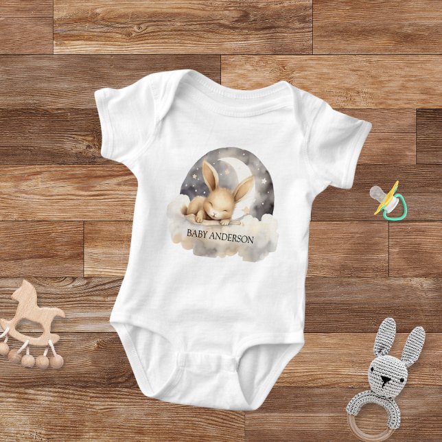 Body Para Bebé Luna de conejo cielo beige lindo (Subido por el creador)