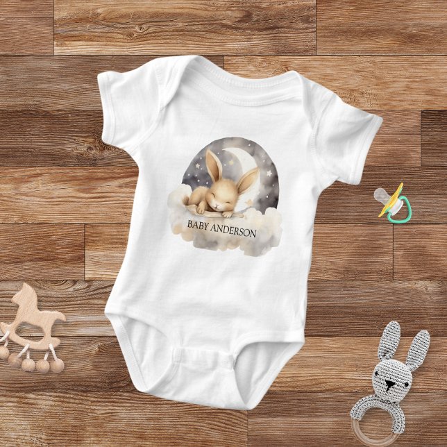 Body Para Bebé Luna de conejo cielo beige lindo (Subido por el creador)