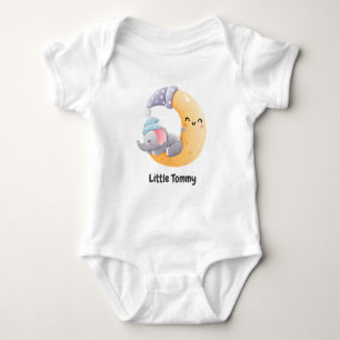 Body Para Bebé Luna de elefante bebé nube personalizada adorable
