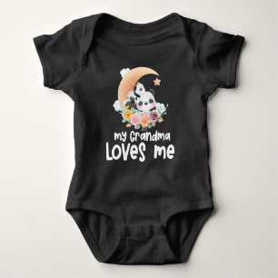 Body Para Bebé Luna de Flor Hermosa + Regalo de Panda para Nieto