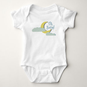 Body Para Bebé Luna y nubes dibujadas a mano