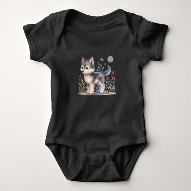 Body Para Bebé  Lunar Baby Wolf - Adorable Baby Romper (Anverso)