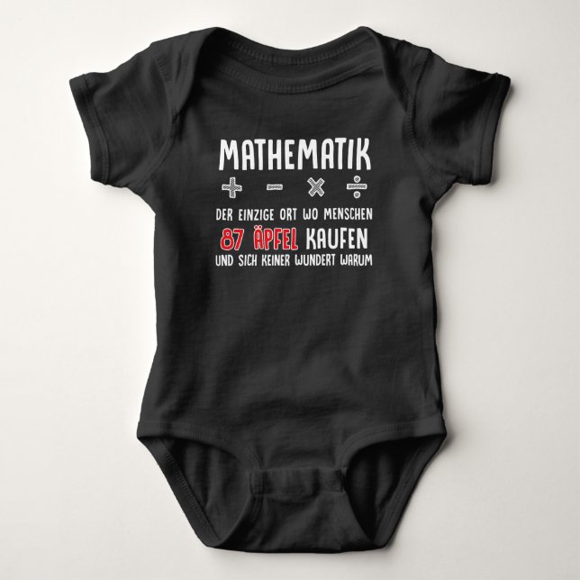 Body Para Bebé Lustiger Mathe Nervio Spruch Mathematik Schule (Anverso)