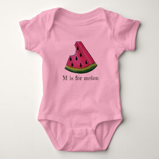Body Para Bebé M es para Melon Pink Watermelon Juicy Fruit Slice (Anverso)