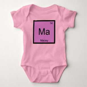 Body Para Bebé Macey Nombre Elemento Químico Tabla Periódica