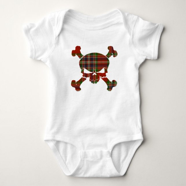 Body Para Bebé MacFarlane Tartan Skull No Banner (Anverso)
