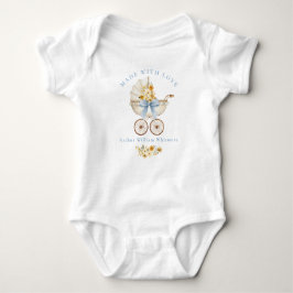 Body Para Bebé Made With Love Blue Baby Bodysuit Vintage Carriage