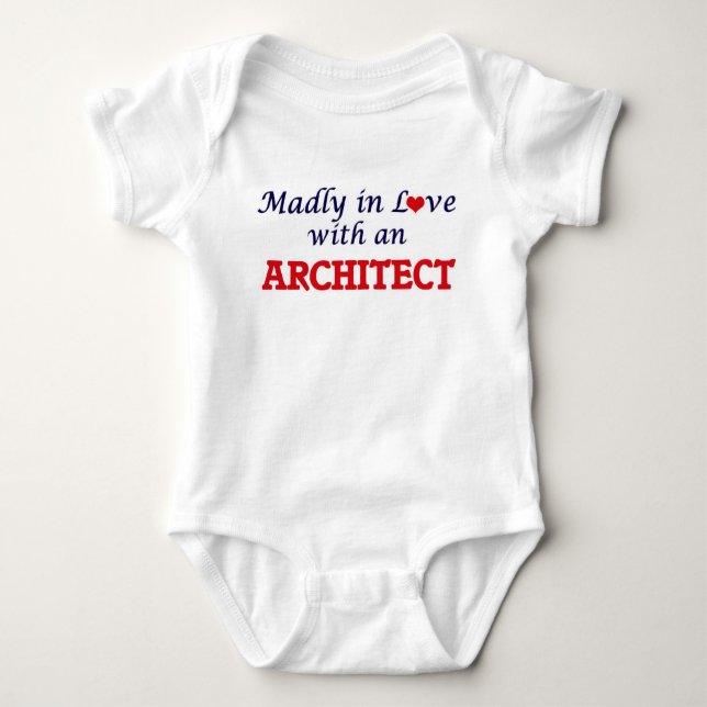 Body Para Bebé Madly enamorada de un arquitecto (Anverso)