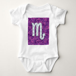 Body Para Bebé Madre de la perla Scorpio Zodiac Camo Digital Rosa