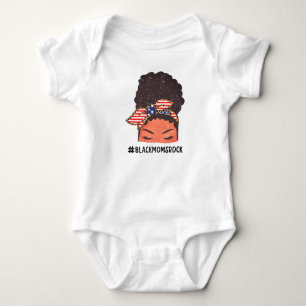 Body Para Bebé Madre Negra Genial, Colores Kente Moño Desordenado