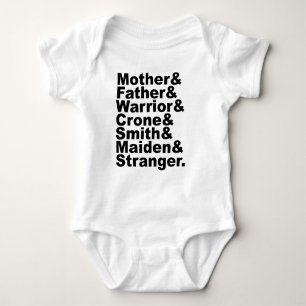 Body Para Bebé Madre & Padre & Guerrero & Bruja & Herrero & Donce