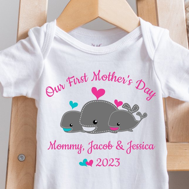 Body Para Bebé Madre Personalizada De Gemelos De Bebé (Subido por el creador)