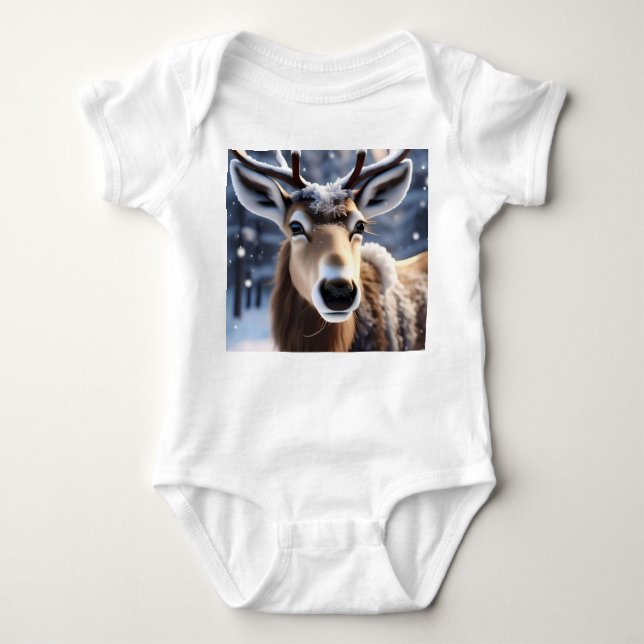 Body Para Bebé Magia de renos: Cierre del compañero leal de amigo (Anverso)