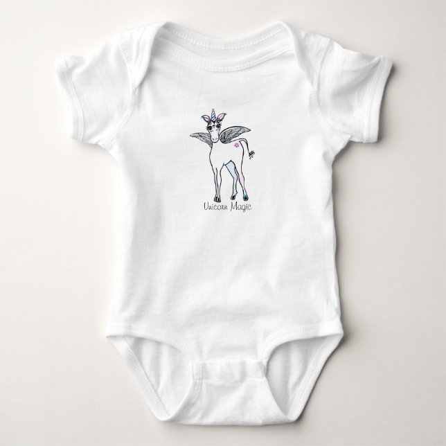 Body Para Bebé Magia de Unicornio (Anverso)