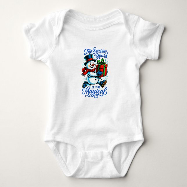 Body Para Bebé Magical Snowman Christmas Cute Festive (Anverso)