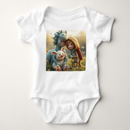 Body Para Bebé „Magische Freunde im Blütenland“