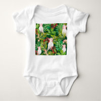 Magníficas plantas tropicales y leggings de aves