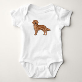 Body Para Bebé Mahogany Red Golden Retriever Adorable Cartoon Dog