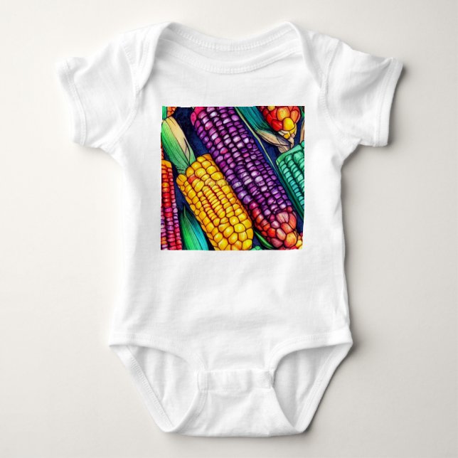 Body Para Bebé Maíz coloreado (Anverso)
