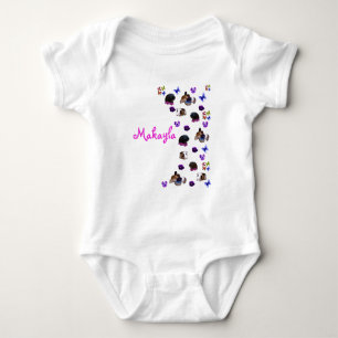 Body Para Bebé "Makayla", nombre con cobayas y pensamientos, 