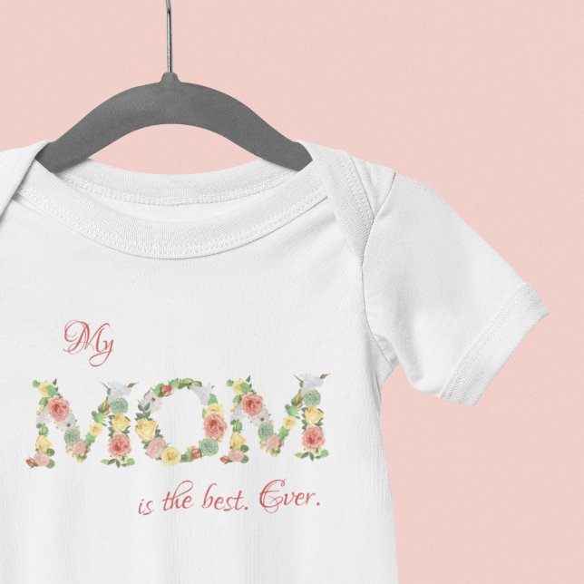 Body Para Bebé Mamá bonito lindo floral Día de la Madre (Subido por el creador)