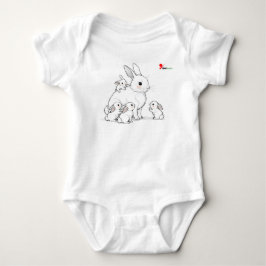 Body Para Bebé Mama Conejo y Bebés Bodysuit para Bebé