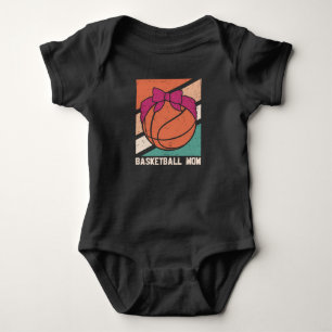 Body Para Bebé MAMÁ de Baloncesto   Diseño Hermoso de Baloncesto