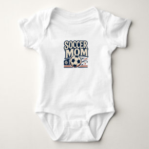 Body Para Bebé Mamá de fútbol vintage Regalo para fanática del fú