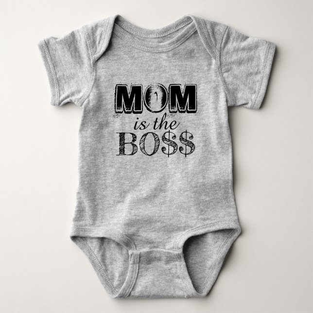 Body Para Bebé Mamá es la jefa (Anverso)