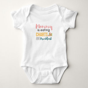 Body Para Bebé Mamá está comiendo cartas para el desayuno