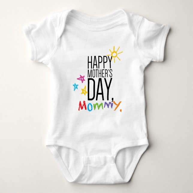 Body Para Bebé Mamá feliz del día de madre (Anverso)